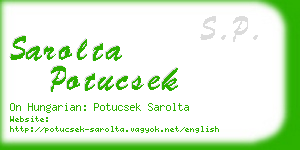 sarolta potucsek business card